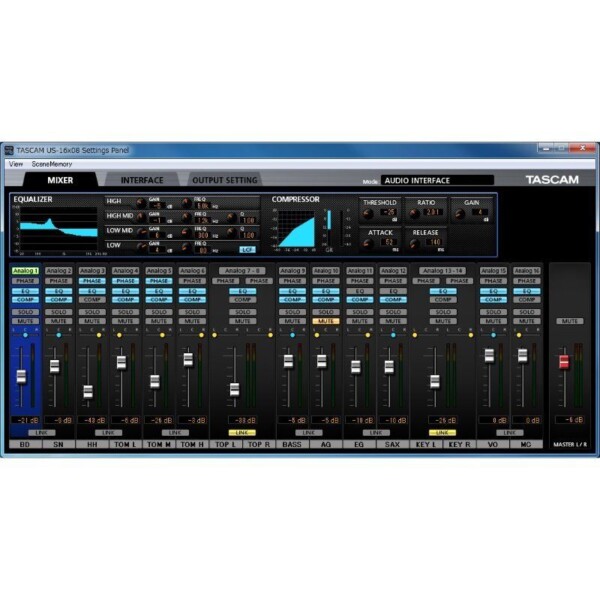 USB аудіоінтерфейс Tascam US 16×08 фото 4
