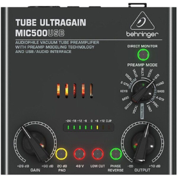 Мікрофонний передпідсилювач Behringer MIC500USB фото 2