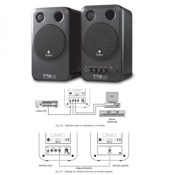 Студійний монітор Behringer MS16 фото 3