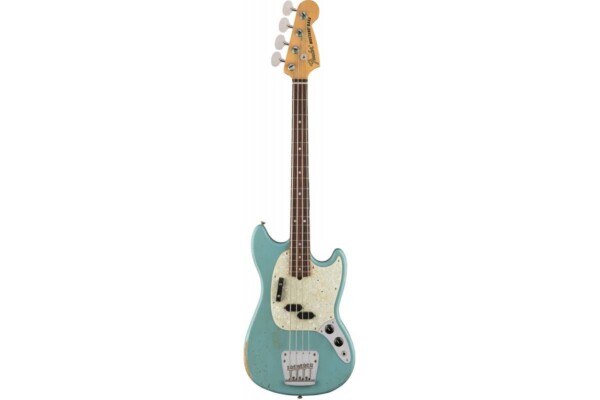 Бас-гітара Fender JMJ Road Worn Mustang Bass RW BLK фото 1